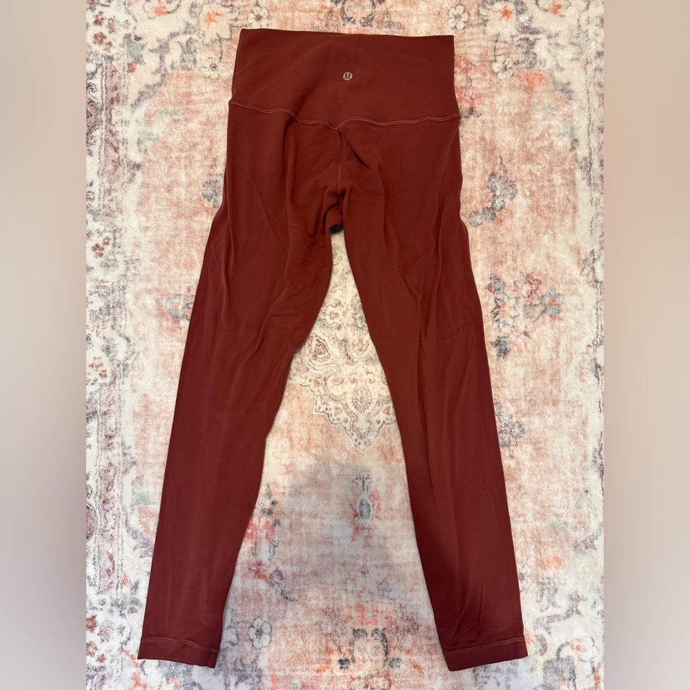 Lululemon Rust Red High-Waisted align Leggings - Picture 5 of 7